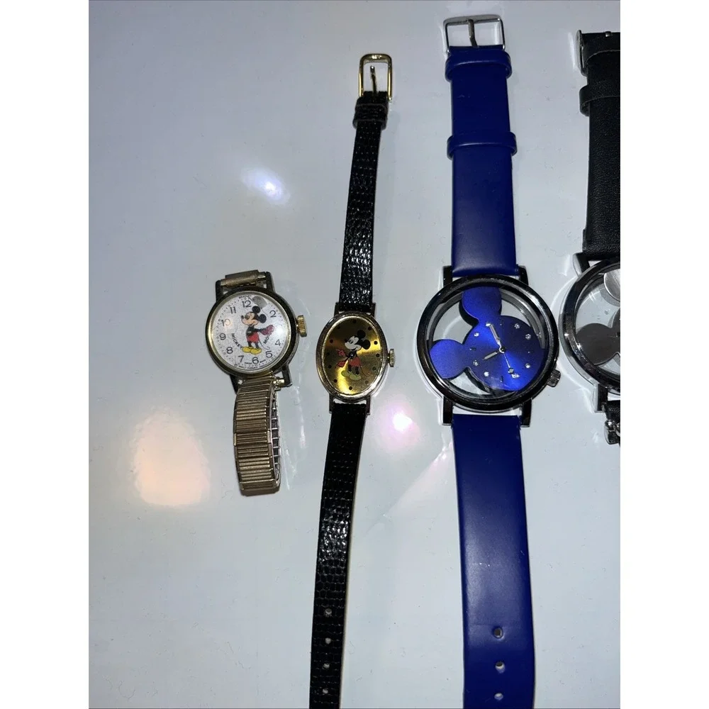 Vintage Mickey Mouse Watches Lot Of 5 Need Batteries Pre Owned